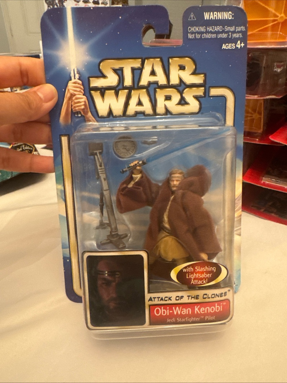 Hasbro Obi-Wan Kenobi Action Figure in Blue and Red Packaging